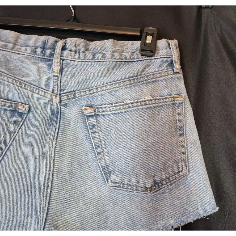 Agolde Parker Vintage Blue Cotton Denim Cut Off Shorts US 26 - Picture 10 of 11